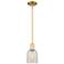 Arcadia Caledonia 5"W Gold Stem Hung Mini Pendant w/ Mouchette Shade