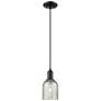 1_Arcadia Caledonia 5"W Matte Black Cord Hung Mini Pendant w/ Mica Shade