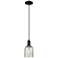 Arcadia Caledonia 5"W Matte Black Cord Hung Mini Pendant w/ Mica Shade