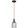 Arcadia Caledonia 5"W Oiled Bronze Cord Mini Pendant w/ Charcoal Shade