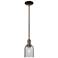 Arcadia Caledonia 5"W Oiled Bronze Stem Mini Pendant w/ Charcoal Shade