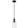 Arcadia Candor 5"W Black Cord Mini Pendant w/ Clear Waterglass Shade
