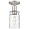 Arcadia Candor 5"W Brushed Satin Nickel With Clear Waterglass Shade