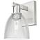 Arcadia Castile 11" High Brushed Satin Nickel Sconce With Clear Shade