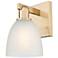 Arcadia Castile 11" High Champagne Bronze Sconce With White Shade