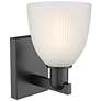 2_Arcadia Castile 11" High Matte Black Sconce With White Shade more views