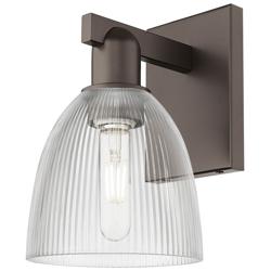 Arcadia Castile 11" High Oil Rubbed Bronze Sconce With Clear Shade