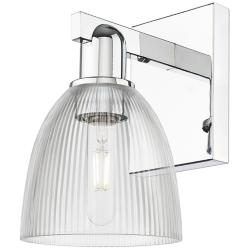 Arcadia Castile 11" High Polished Chrome Sconce With Clear Shade