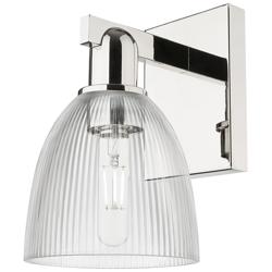 Arcadia Castile 11" High Polished Nickel Sconce With Clear Shade