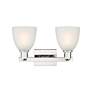 2_Arcadia Castile 17"W 2 Light Polished Nickel Bath Light w/ White Shade more views