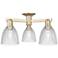 Arcadia Castile 24"W 3 Light Bronze Semi.Flush Mount w/ Clear Shade