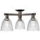 Arcadia Castile 24"W 3 Light Oiled Bronze Semi-Flush w/ Clear Shade