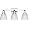Arcadia Castile 25"W 3 Light Chrome Vanity Light w/ Clear Shade