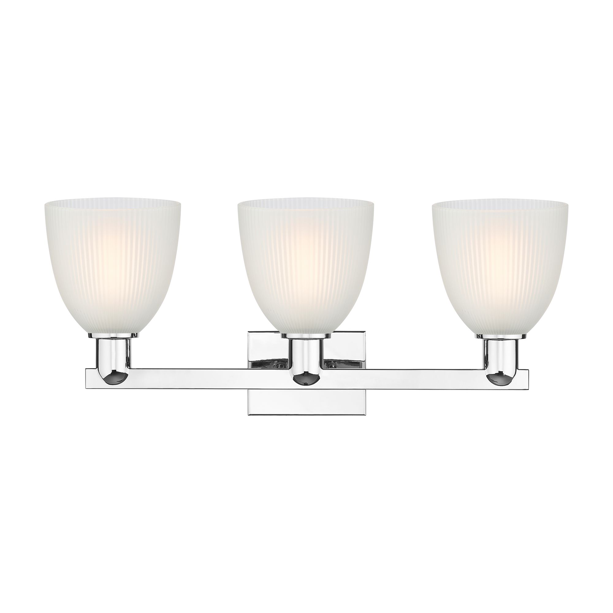 Image 2 Arcadia Castile 25"W 3 Light Chrome Vanity Light w/ White Shade more views