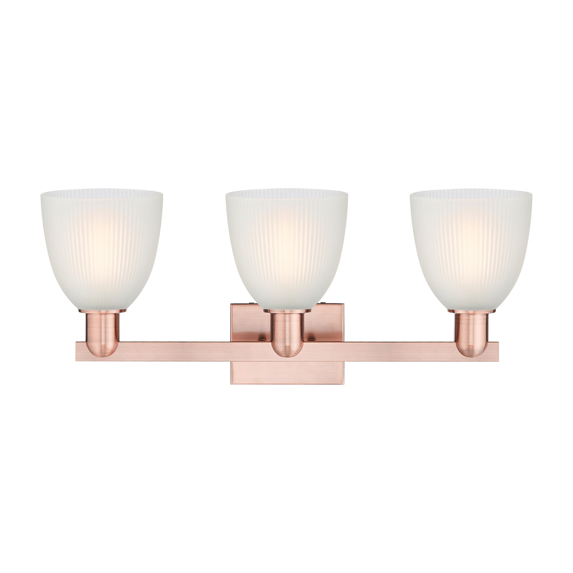 Image 2 Arcadia Castile 25"W 3 Light Copper Vanity Light With White Shade more views
