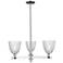 Arcadia Castile 28"W 3 Light Chrome Stem Chandelier w/ Clear Shade