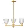 Arcadia Castile 28"W 3 Light Gold Stem Hung Chandelier w/ Clear Shade