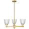 Arcadia Castile 28"W 3 Light Gold Stem Hung Chandelier w/ Clear Shade