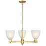 Arcadia Castile 28"W 3 Light Gold Stem Hung Chandelier w/ White Shade