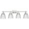 Arcadia Castile 33"W 4 Light Brushed Nickel Bath Light w/ Clear Shade