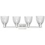 2_Arcadia Castile 33"W 4 Light Brushed Nickel Bath Light w/ Clear Shade more views