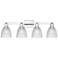 Arcadia Castile 33"W 4 Light Chrome Vanity Light w/ Clear Shade