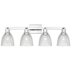 Arcadia Castile 33"W 4 Light Chrome Vanity Light w/ Clear Shade