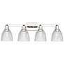 Arcadia Castile 33"W 4 Light Polished Nickel Bath Light w/ Clear Shade