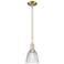 Arcadia Castile 6"W Brass Stem Hung Mini Pendant With Clear Shade