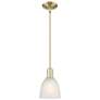 Arcadia Castile 6"W Brass Stem Hung Mini Pendant With White Shade