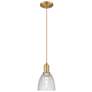 1_Arcadia Castile 6"W Brushed Brass Cord Mini Pendant w/ Clear Shade