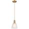 Arcadia Castile 6"W Brushed Brass Cord Mini Pendant w/ White Shade