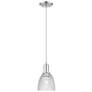 Arcadia Castile 6"W Brushed Nickel Cord Mini Pendant w/ Clear Shade