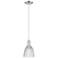 Arcadia Castile 6"W Brushed Nickel Cord Mini Pendant w/ Clear Shade