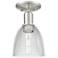 Arcadia Castile 6"W Brushed Nickel Semi.Flush Mount With Clear Shade