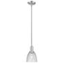 1_Arcadia Castile 6"W Brushed Nickel Stem Mini Pendant w/ Clear Shade