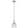 Arcadia Castile 6"W Brushed Nickel Stem Mini Pendant w/ Clear Shade