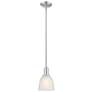 1_Arcadia Castile 6"W Brushed Nickel Stem Mini Pendant w/ White Shade