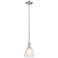 Arcadia Castile 6"W Brushed Nickel Stem Mini Pendant w/ White Shade