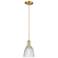 Arcadia Castile 6"W Champagne Bronze Cord Mini Pendant w/ Clear Shade