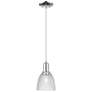 Arcadia Castile 6"W Chrome Cord Hung Mini Pendant w/ Clear Shade