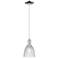 Arcadia Castile 6"W Chrome Cord Hung Mini Pendant w/ Clear Shade