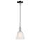 Arcadia Castile 6"W Chrome Stem Hung Mini Pendant w/ White Shade