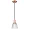Arcadia Castile 6"W Copper Cord Hung Mini Pendant With Clear Shade