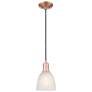 1_Arcadia Castile 6"W Copper Cord Hung Mini Pendant With White Shade