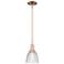 Arcadia Castile 6"W Copper Stem Hung Mini Pendant With Clear Shade
