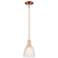 Arcadia Castile 6"W Copper Stem Hung Mini Pendant With White Shade