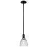Arcadia Castile 6"W Matte Black Stem Hung Mini Pendant w/ Clear Shade