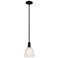 Arcadia Castile 6"W Matte Black Stem Hung Mini Pendant w/ White Shade