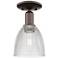 Arcadia Castile 6"W Oil Rubbed Bronze Semi.Flush Mount w/ Clear Shade